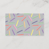 Kleur bewerkbare potloden op Grijs Elementair Lera Visitekaartje (Achterkant)