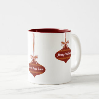 Kleur Bewerkbare Vintage Kerstbal Kerstmis Tweekleurige Koffiemok