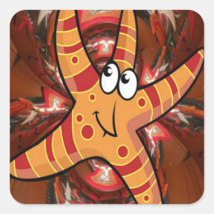 Kleur bij uitvoering vierkante sticker