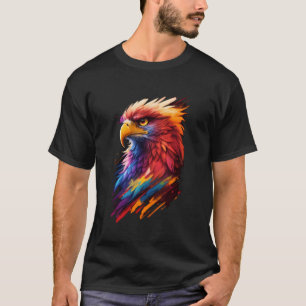 Kleur Blast Phoenix Bird T-shirt