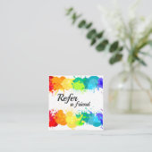 Kleur blast Rainbow vibrant Referral Kaart (Staand voorkant)