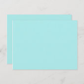 kleur bleke turquoise briefkaart (Voorkant / Achterkant)