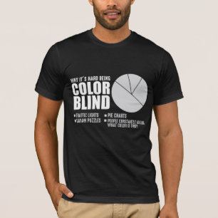 Kleur Blind Funny Statement Handicap Humor T-shirt
