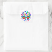 Kleur Blind Optician Grappig Kleurblind Sarcastisc Vierkante Sticker (Tas)