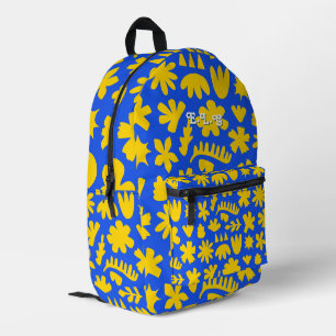 Kleur blok Abstracte Print Kleurrijke Terug naar S Bedrukte Rugzak