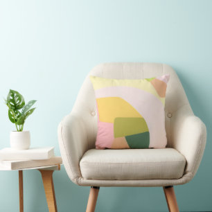 Kleur blok Abstracte Schildering Originele Kunst Kussen
