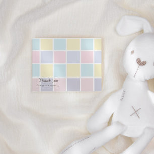 Kleur Blok Baby shower Dank u kaart