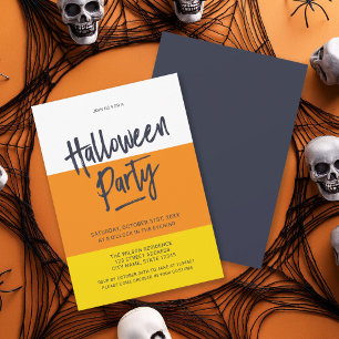 Kleur Blok Candy Corn Halloween Party Uitnodiging