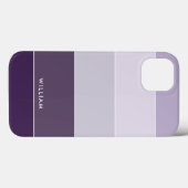 Kleur Blok Horizontale Strepen Paarse Grijs Case-Mate iPhone Case (Achterkant (horizontaal))