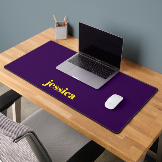 Kleur blok minimalistische aangepaste naam bureaumat (Kantoor 2)