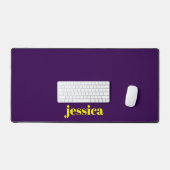 Kleur blok minimalistische aangepaste naam bureaumat (Keyboard & Muis)
