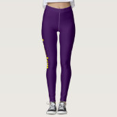 Kleur blok minimalistische aangepaste naam leggings (Voorkant)
