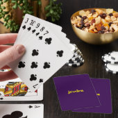 Kleur blok minimalistische aangepaste naam pokerkaarten (Insitu)