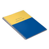 Kleur Blok Naam Blauw Geel Notitieboek (Rechterzijde)