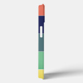 Kleur Blok Naam Retro Strepen Blauw Groen Roze Case-Mate iPhone Case (Achterkant / Rechts)