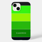 Kleur Blok Naam Strepen Groen Zwart Case-Mate iPhone Case (Achterkant)