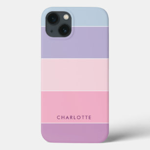 Kleur Blok Pastel Kleuren Strepen iPhone 13 Hoesje