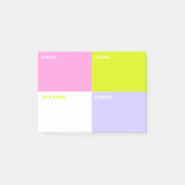 Kleur Blok Post-Its Klein Post-it® Notes (Voorkant)