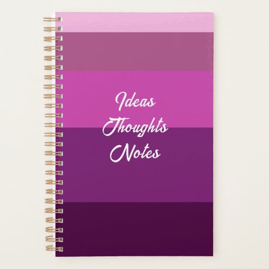 Kleur Blok Stripes Lavendel Roze Pastel Planner (Voorkant)