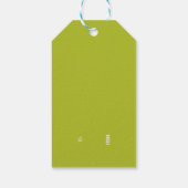 Kleur Blok Typografie Kerst Gift Label Wrap Cadeaulabel (Achterkant)