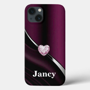 Kleur blokkeert magenta roze monochromatische naam iPhone 13 hoesje