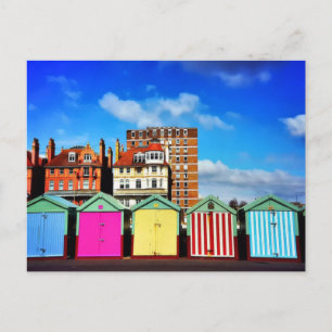 Kleur - Brighton Beach Huts Briefkaart
