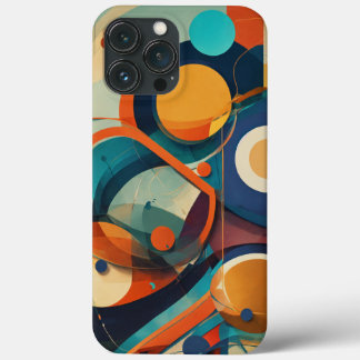 Kleur bruin blauw geel iPhone 13 pro max hoesje