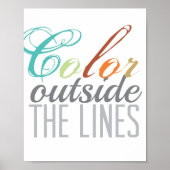 Kleur buiten de lijnen 8x10 poster (Voorkant)
