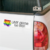 Kleur buiten de lijnen bumpersticker (Op Truck)