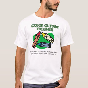 Kleur buiten de regels t-shirt