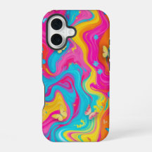 Kleur Burst Butterfly Marble Telefoonhoes