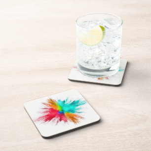 Kleur Burst CenterPiece Art Bier Onderzetter