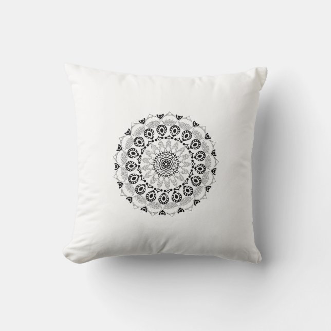 Kleur Burst Mandala Decoratief Kussen (Voorkant)