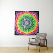 Kleur Burst Rainbow Prism Mandala Wandkleed (In Situ (horizontaal))