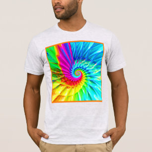 Kleur Burst Spiraal Patroon Art T-shirt