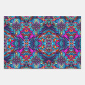 Kleur Burst Wrapping Paper Flat Sheet Set van 3 (Voorkant 3)