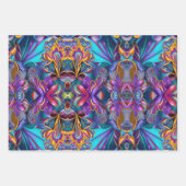 Kleur Burst Wrapping Paper Flat Sheet Set van 3 (Voorkant)