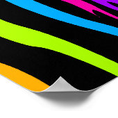 Kleur Burst-Zebra Poster (Hoek)