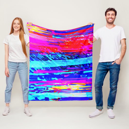 Kleur Bursting Pattern Fleece Deken (In situ)