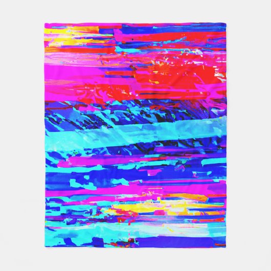 Kleur Bursting Pattern Fleece Deken (Voorkant)