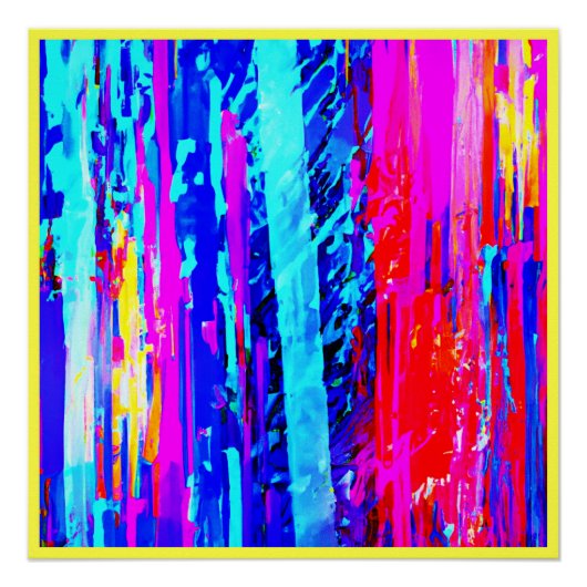Kleur Bursting Pattern Perfect Poster (Voorkant)