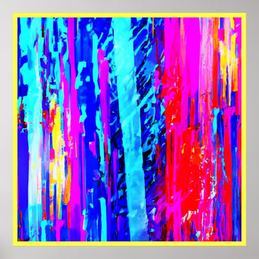 Kleur Bursting Pattern Poster (Voorkant)