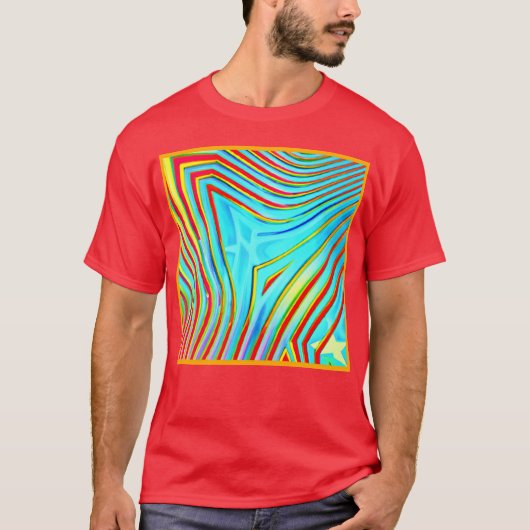 Kleur Bursting Pattern T-shirt (Voorkant)