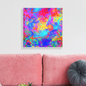 Kleur Chaos Canvas Afdruk (Insitu (Woonkamer))