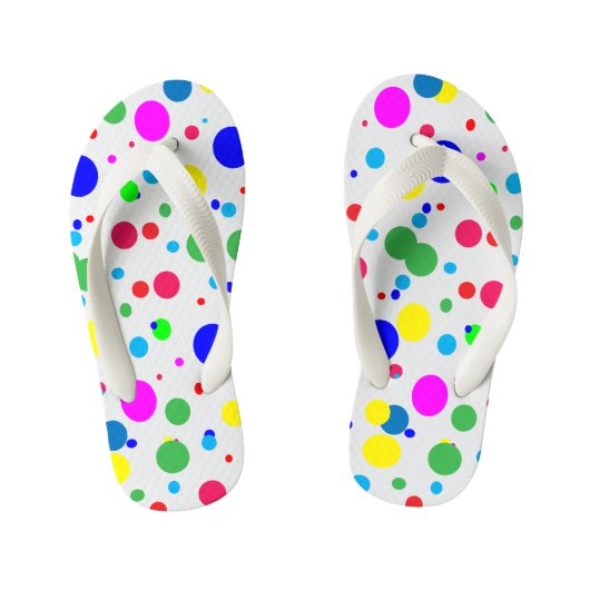 Kleur Cirkel Polka Dot Bubbles Kinder Teenslippers (Voetbed)