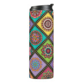 Kleur Crazy Mandala Quilt Bee Thermosbeker (Gedraaid links)