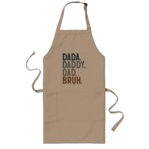 kleur DADA DADDY DAD BRUH VADERDAG BBQ Lang Schort