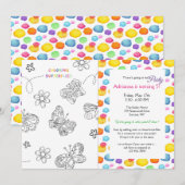 Kleur de Butterflies Birthday Kaart (Voorkant / Achterkant)