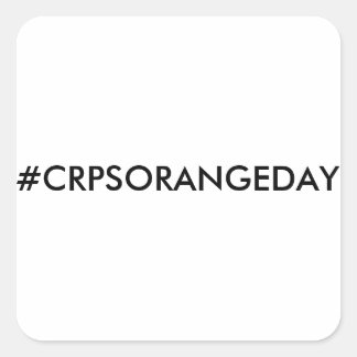 Kleur De Wereld Sinaasappel™ #CRPSORANGEDAY Sticke Vierkante Sticker
