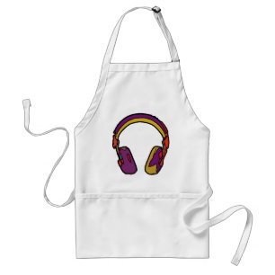 kleur dj hoofdtelefoon standaard schort